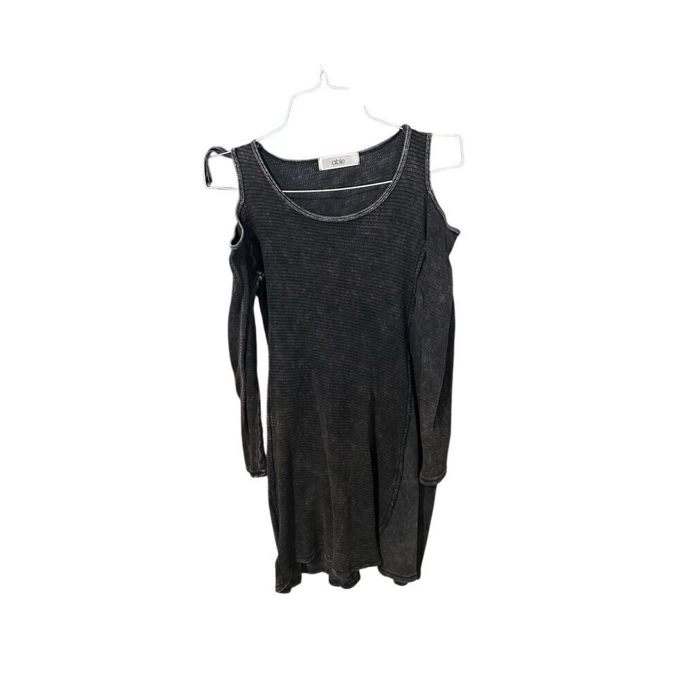 Women faded black long sleeve dress - Picture 2 of 4